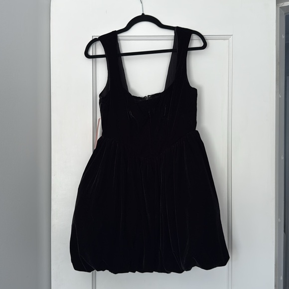 BHLDN Ariana Velvet Square-Neck Fit & Flare Bubble Mini Dress - Picture 5 of 7